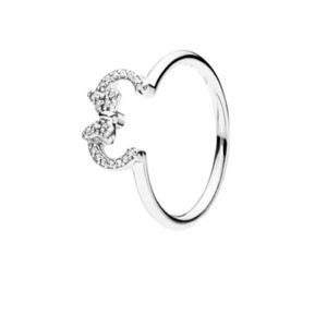 Size 7 - Disney Minnie Mouse Ears Silhouette Puzzle Ring